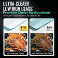 6 Gallon Rimless Aquarium Fish Tank, Ultra-Clear Nano Glass Rectangular Fish Tank L15.7＂×W9.05＂×H9.8＂ Thickness 6mm Glas