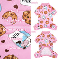 XPUDAC 4 Pieces Dog Pajamas Soft Strechy Puppy Onesies Pet Clothes for Small Medium Dogs Boy Girl Cat Pet Outfit, 153-S