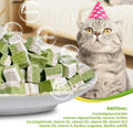 Freeze-Dried Cat Grass Treats with Omega-3 Fish Oil Blend - Hairball Control, Skin & Coat Health for Cats (Chicken & Fis