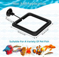 DaToo Fish Feeding Ring Aquarium Square Floating Food Feeder Circle with Strong Suction Cup Fish Tank Feeding Ring for B