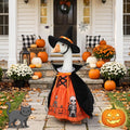 Halloween Porch Goose Outfit 23 In- Pumpkin Witch Costume for Goose Statue