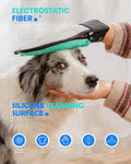 Cykurys Pet Hair Removal Glove for Dogs & Cats, 2-in-1 Double-Sided Pet Grooming Tool, Electrostatic Pet Hair Remover Glove for Clothes & Furniture + Silicone Brush for Deshedding Pets