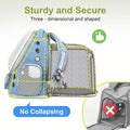 Cawypety Expandable Cat Backpack,Cat Bubble Backpack Carrier for Carrying Cats, Pets and Small Dogs,Airline-Approved,Designed for Travel, Hiking, Walking,Car （Blue