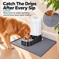 Silicone Pet Water Mat, 23.6 x 19.7 in Raised Edge Dog Bowl Mat