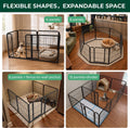 FXW Homeplus Unleashed Indoor Dog Playpen - Stress-Free and Safe Play, Heavy Duty 24 Inch 6 Panels Dog Pen for Puppy and Small Dogs, Black│Patented