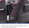 Heyzidu Car Pet Barrier Net, Double-layer Coarse Mesh Partition Between Front Seats, 11.4" x 10.2" Rear Seat Mesh Barrier with Storage, Universal for Most Cars, Trucks, SUVs (Black)