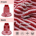 YUDODO Dog Sweater Dress for Small Dogs Girl, 3-Tier Knit Dress with Flower