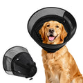 Upgraded Inflatable Dog Cone for Dogs After Surgery,Soft Adjustable Elizabethan Collar for Large Dogs,2-in-1 Dog Cone Collar with Detachable Anti-Licking Shield,Comfortable Pet Recovery E-Collar(L)