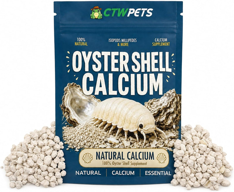 CTWPets Crushed Oyster Shells for Isopods, Natural Calcium Supplement, 3 oz
