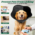 Soft Dog Cone Collar,Adjustable Elizabethan Anti-Lick Pet Recovery Collar
