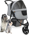 COOPER dog & pet robust buggy, jogger holds up to 32 kg / 70lbs, easy fold, multi-height adjustable soft touch handle, r
