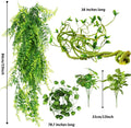 Reptile Plants for Terrarium Tank – Bearded Dragon Tank Accessories, Artificial Hanging Plant Vines, Habitat Decor & Hid