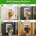 Large Dog Door for Door, Durable Plastic, Magnetic Pet Door with Lock Panel