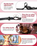 WANFIRE Hands Free Dog Leash, Multifunctional Crossbody Dog Leash, 5.9-9.5Ft Long Waist Belt with Car Safety Buckle and Double-Sided Reflective Stitches for Medium and Large Dogs.(Black)
