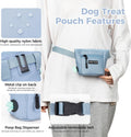 Dog Treat Pouch, Powerful Magnet Closure Device Dog Training Treat Bag Large Capacity Pet Treat Pouch with Poop Bag Disp