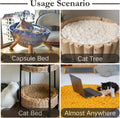 Urnat Cat Extra-Soft Kneading Mat, Handmade Washable Round Cat Pad Blanket for Indoor Kittens, Plush Breathable Cushion Bed for Cat Trees, Sofas & Floors (White,Small)