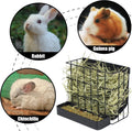 Rabbit Hay Feeder Guinea Pig Hay Holder with Hook Heavy-Duty Metal,Internal Sloping Design，Hay Feeder for Bunny,Rabbit，C