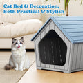 KAMABOKO Outdoor Cat House – Durable Pet Shelter with Ventilation for Indoor & Outdoor, Removable Roof, Easy to Clean, C