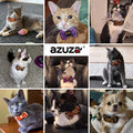 azuza 2 Pack Halloween Cat Collars with Bell, Pumpkin Spider Bowtie Design
