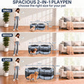 2-in-1 Pop Up Dog Playpen Cat Pet Puppy Playpen, Non-Detachable