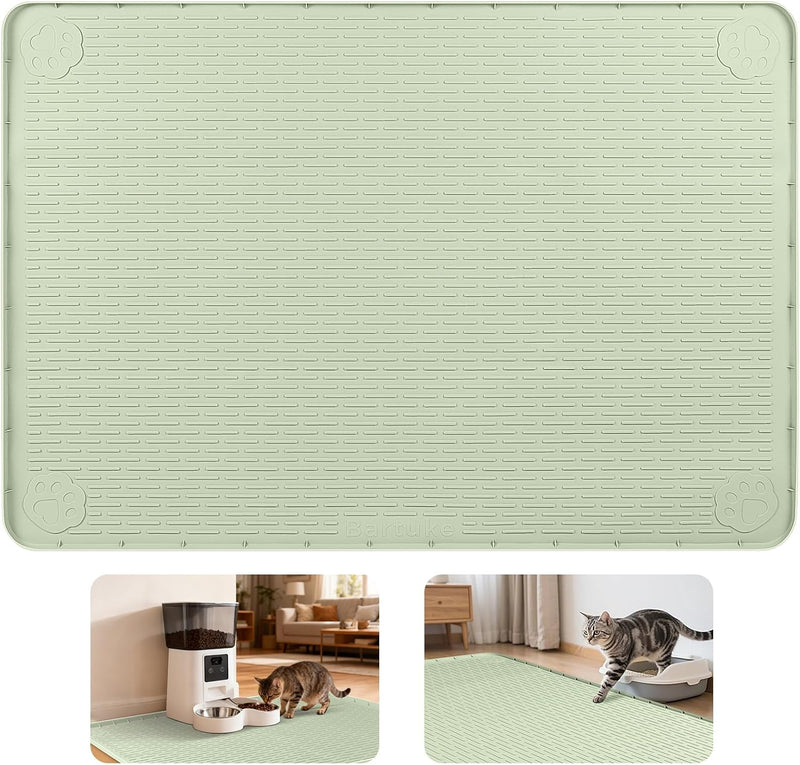 Cat Food Mat Extra Large Silicone Pet Bowl Mat 40''x28''