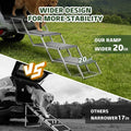 Dog Stairs for Large Dogs, 𝟐𝟎'' 𝐄𝐱𝐭𝐫𝐚 𝐖𝐢𝐝𝐞 Foldable Dog Ramp for Car, SUV & Truck, Non-Slip DogSteps for High Beds, 4-Step Aluminum Frame, Supports up to 250 lbs