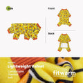 Fitwarm Funny Duck Dog Pajamas, Dog Winter Clothes for Small Dogs Girl, Lightweight Velvet Pet Jumpsuit, Cat Onesie, Yel