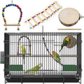 20-inch Bird Cage,Foldable Medium Small Parrot Parakeet Bird Cages for Parrots Canaries Cockatiels Lovebirds Finches Bud