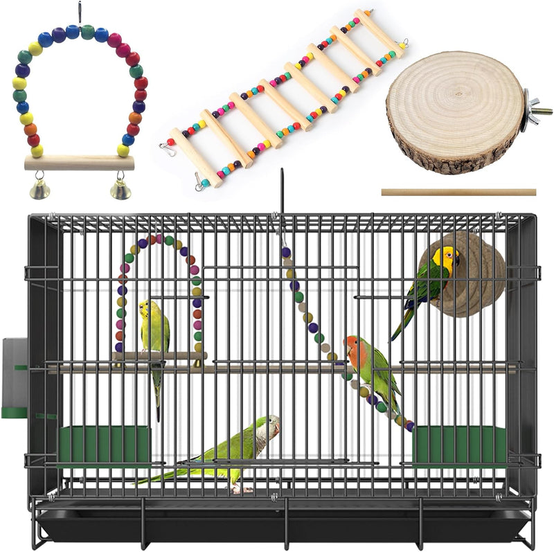 20-inch Bird Cage,Foldable Medium Small Parrot Parakeet Bird Cages for Parrots Canaries Cockatiels Lovebirds Finches Bud