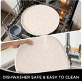 Comtim Waterproof Dog Food Mat - 2 Pack Silicone Pet Food Mat Dog Food Bowl Mats Cat Water Mats Eating Tray, Non-Slip Pe