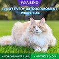 WEALLIN Flea and Tick Prevention for Large Cat, Fleas and Ticks Treatment for Cats Over 9 lbs, Topical Cat Flea Treatment, Fast-Acting & Long-Lasting Fleas Control for Cats, 6-Dose Supply