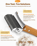 CHILLPLN Cat Brush for Long Haired Cats - Double Sided Dematting Undercoat Rake for Persian, Ragdoll, Maine Coon - Professional Grooming Tool to Remove Mats, Tangles & Shedding - Skin-Safe Teeth