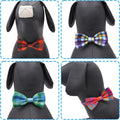 Pai Sence Dog Bow Ties Bulk 30 Pcs Plaid Dogs Bowties for Large Dogs Adjustable Bow Ties Pet Party Grooming L