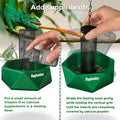 Hookable Chameleon Feeding Bowl, Professional Live Worm Organizer with Column for Prey to Climb and Move, Suitable for L