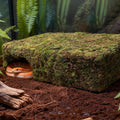 Yellow Mossy Cave Hide for Reptiles, Lizard Gecko Snake Shelter Hut