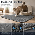 Cat Litter Mat, 30" x 22" Extra-Large, Double-Layer Honeycomb Litter Mat