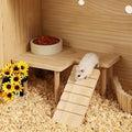 Wooden Hamster Platform for Hamster Cage Accessories Climbing Toys Dwarf Syrian Hamster Gerbil Rat Mice Degus or Other S
