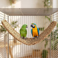 2Pcs Seagrass Mat for Birds, Bird Cage Accessories with 8 Hooks