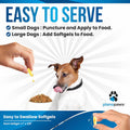 Omega 3 Fish Oil for Dogs, 90 Softgels, Low Odor - Skin and Coat, Shedding