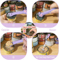 6 PCS Pet Feeding Set | 1 Cat Treat Spoon Squeeze for Cat Strip, 1 Opener Spatula & Stainless Steel Spoon for Pet Wet Fo
