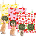 UPINS 3Pack Guinea Pig Hay Feeder Bag,Bunny Rabbit Cage Bag Hanging Holder