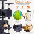 54 Inch Cat Tree Tower with Sisal Scratching Posts, Multi-Level