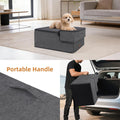 NAPWAYS Dog Stairs for Small Dogs, 13.5" H, 3-Step Pet Steps for Couch Sofa and Chair, Non-Slip Balanced Pet Ramp for Medium Cats,Indoor Dog Ladder, Grey