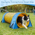 Silipull 2 Set Dog Agility Tunnel Sandbags, Dog Tunnel Weight Bags Heavy-Duty PVC Weatherproof Design, Adjustable for 18"-26" Diameter for Stabilizing and Securing, Blue (Tunnels Not Included)