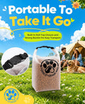 Aosnare Pet Food Storage Bag for Travel - Transparent Leak-Proof Dog Food Container with Roll-Top Closure, Keeps Kibble Fresh for Camping Trip, Dog Boarding, Weekend Getaways (14 Cups)