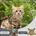 nanappice Tactical Cat Harness and Leash for Walking Esacpe Proof,Adjustable Soft Mesh Large Cat Vest with Rubber Handle Easy to Control,Molle Patches