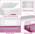 STILLCOVE Small Rabbit Cage Indoor, with Water Bottle & Food Bowl & Mat