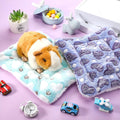 Jetec 3 Pcs Guinea Pig Beds, Fleece Small Animal Mats, Heart, Purple
