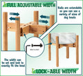 Dog Bowl Stand for Large Breed - Raise, Elevate Bowls to 14-inch High - Adjustable, Fits Any Single Pet Food/Water Feeders and Fountains - Durable Bamboo