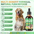 Flea & Tick Prevention for Dogs & Cats, Oral Flea Drops with Multivitamins